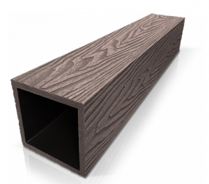 Столб из ДПК серия SIMPLEX 100х100мм с 3D текстурой Венге